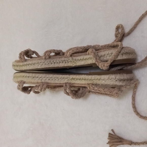 Joie Ceasar Tan Suede Leather Gladiator Lace Up Espadrille Sandals NWOT - Picture 8 of 15